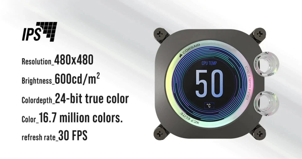 CORSAIR iCUE XC7 RGB ELITE LCD CPU Water Block Hydro Series Custom
